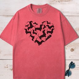 Dachshunds Heart Mosaic T Shirt Gift For Dog Lover