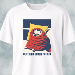 Certified Couch Potato Frenchie T Shirt Gift For Dog Lover