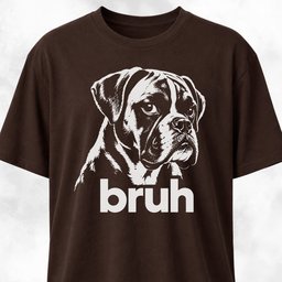 Bruh Boxer T Shirt Gift For Dog Lover