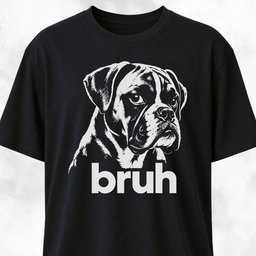 Bruh Boxer T Shirt Gift For Dog Lover