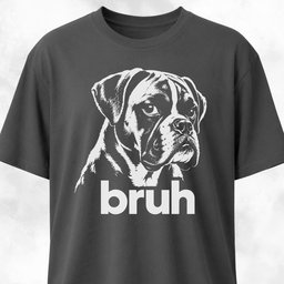 Bruh Boxer T Shirt Gift For Dog Lover