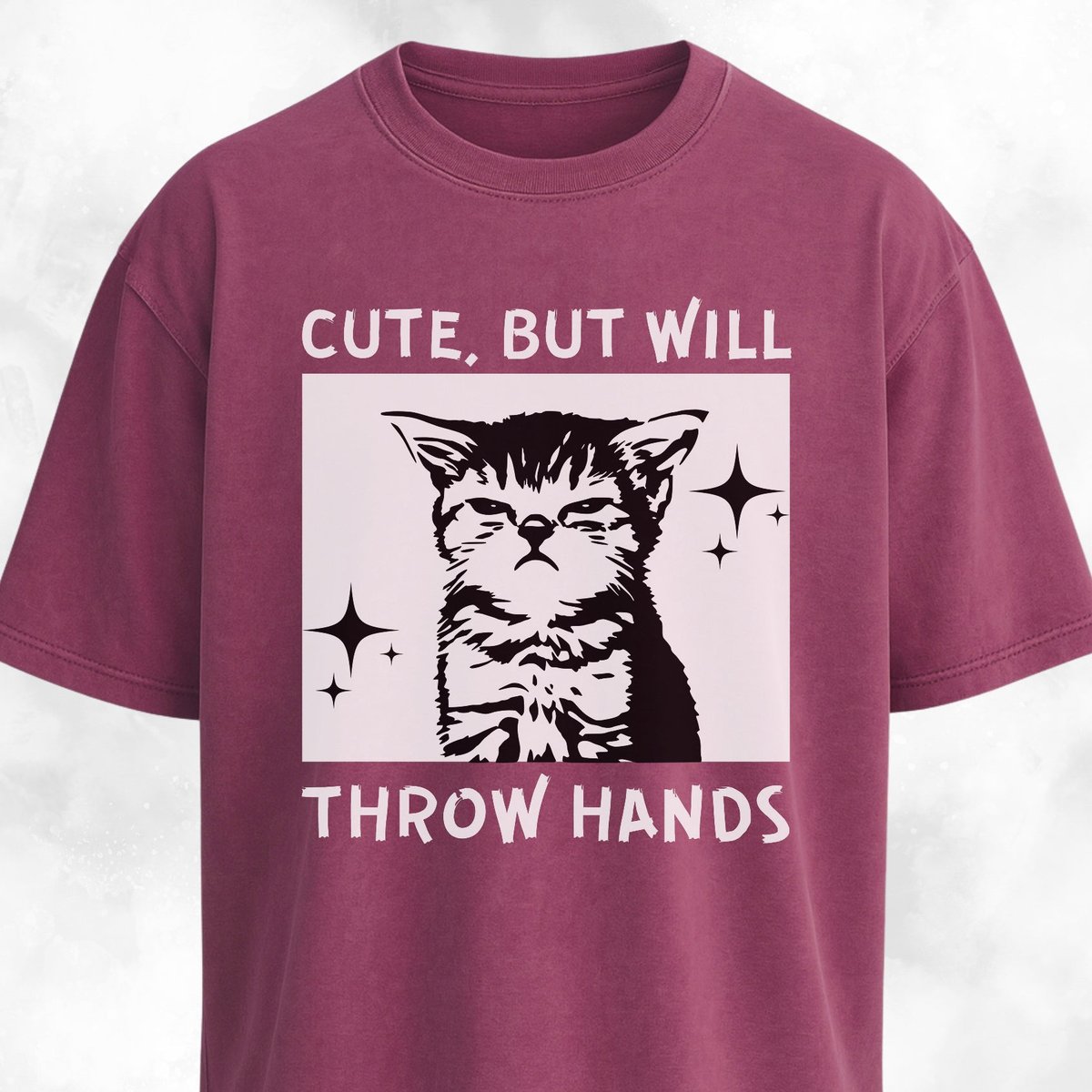 Cute But Will Throw Hands White Version T Shirt Gift For Dog Lover