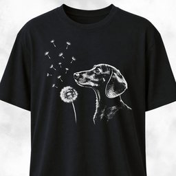 Dachshund Blowing Dandelion T Shirt Gift For Dog Lover