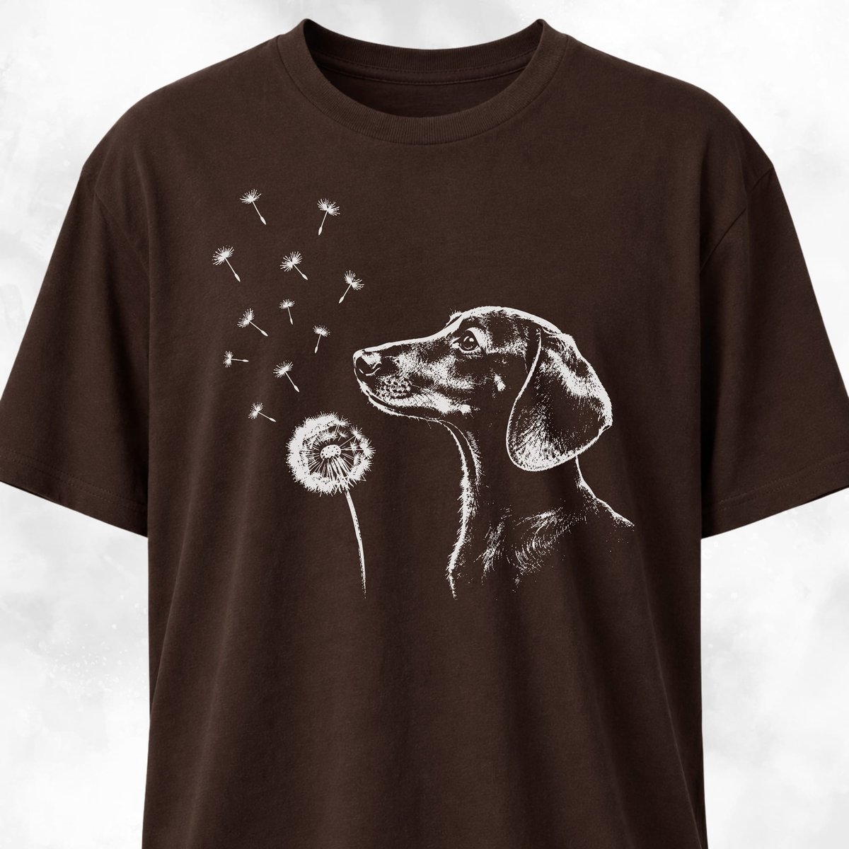 Dachshund Blowing Dandelion T Shirt Gift For Dog Lover