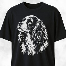 Cavalier King Charles Spaniel Portrait T Shirt Gift For Dog Lover