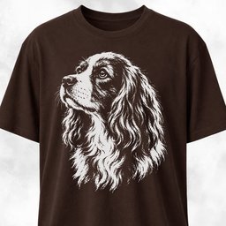 Cavalier King Charles Spaniel Portrait T Shirt Gift For Dog Lover
