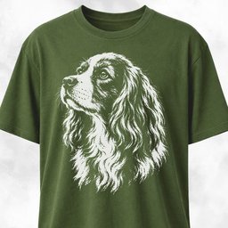 Cavalier King Charles Spaniel Portrait T Shirt Gift For Dog Lover