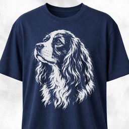 Cavalier King Charles Spaniel Portrait T Shirt Gift For Dog Lover