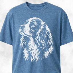 Cavalier King Charles Spaniel Portrait T Shirt Gift For Dog Lover