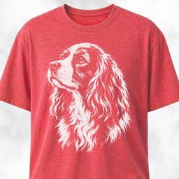 Cavalier King Charles Spaniel Portrait T Shirt Gift For Dog Lover
