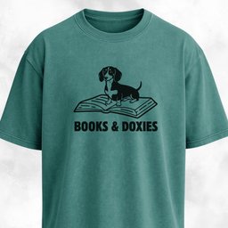Books And Doxies T Shirt Gift For Dog Lover