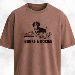 Books And Doxies T Shirt Gift For Dog Lover