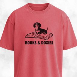 Books And Doxies T Shirt Gift For Dog Lover