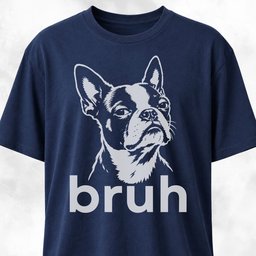 Bruh Boston Terrier T Shirt Gift For Dog Lover