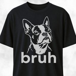 Bruh Boston Terrier T Shirt Gift For Dog Lover
