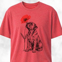 Cane Corso Smelling Poppy T Shirt Gift For Dog Lover