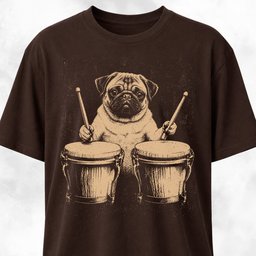 Bongo Pug T Shirt Gift For Dog Lover