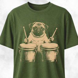 Bongo Pug T Shirt Gift For Dog Lover