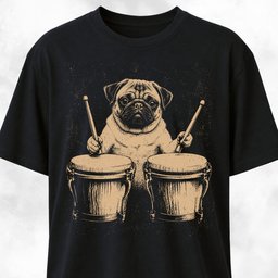 Bongo Pug T Shirt Gift For Dog Lover