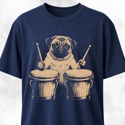 Bongo Pug T Shirt Gift For Dog Lover