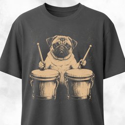 Bongo Pug T Shirt Gift For Dog Lover