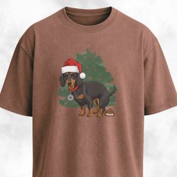 Christmas Doxie Pooping 2025 Funny T Shirt Gift For Dog Lover