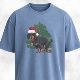 Christmas Doxie Pooping 2025 Funny T Shirt Gift For Dog Lover