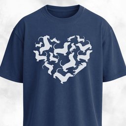 Dachshunds Heart Mosaic T Shirt Gift For Dog Lover