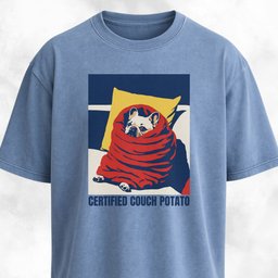 Certified Couch Potato Frenchie T Shirt Gift For Dog Lover