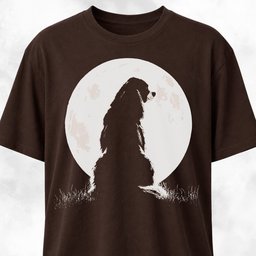 Cavalier King Charles Spaniel Full Moon T Shirt Gift For Dog Lover