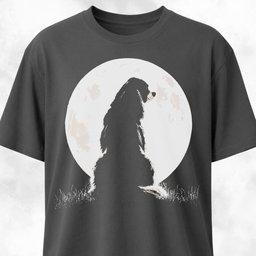 Cavalier King Charles Spaniel Full Moon T Shirt Gift For Dog Lover