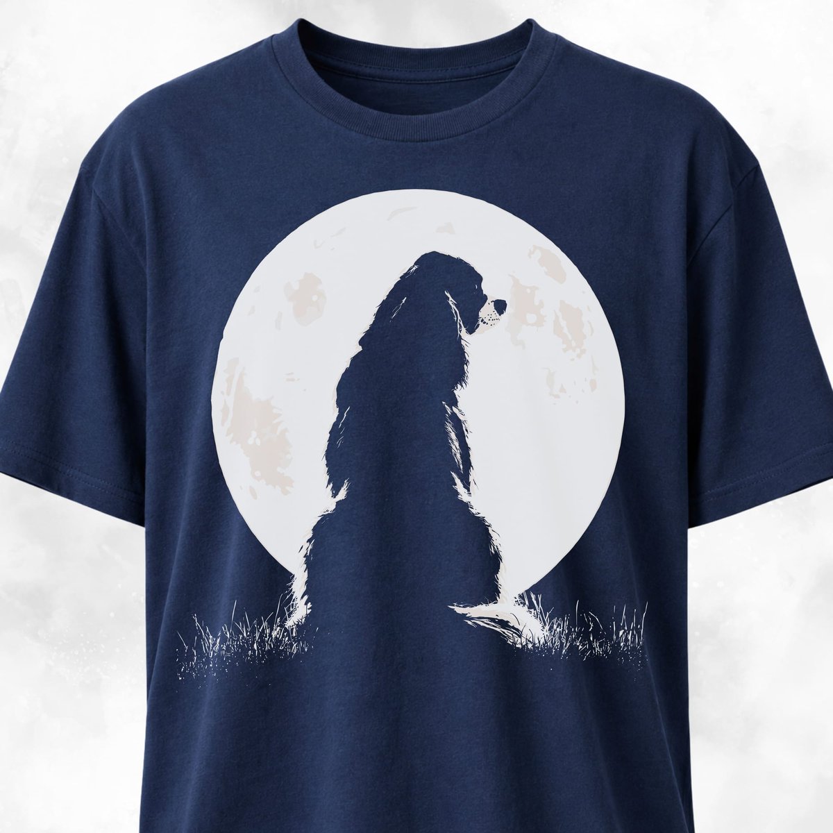 Cavalier King Charles Spaniel Full Moon T Shirt Gift For Dog Lover