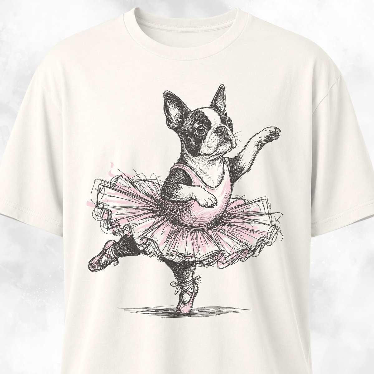 Boston Terrier Ballerina T Shirt Gift For Dog Lover