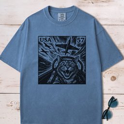 Cat Jet Selfie Postage Stamp T Shirt Gift For Cat Lover