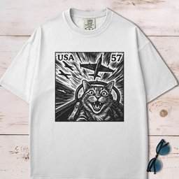 Cat Jet Selfie Postage Stamp T Shirt Gift For Cat Lover