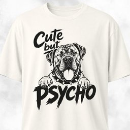 Cute But Psycho Cane Corso T Shirt Gift For Dog Lover