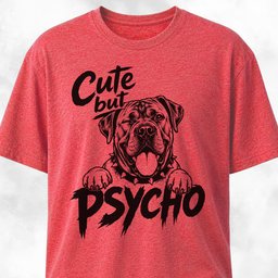 Cute But Psycho Cane Corso T Shirt Gift For Dog Lover