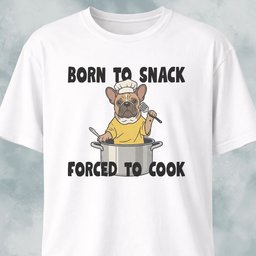 Born To Snack French Bulldog T Shirt Gift For Dog Lover