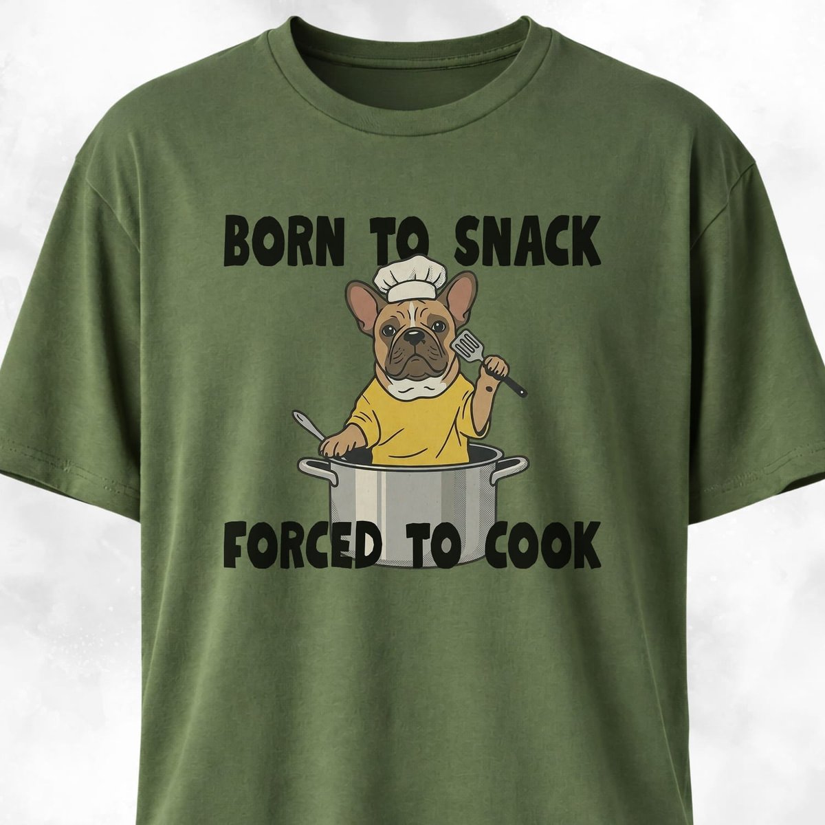 Born To Snack French Bulldog T Shirt Gift For Dog Lover