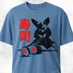 Chihuahua Samurai Slicing Sushi T Shirt Gift For Dog Lover