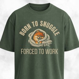 Born To Snuggle Pomeranian T Shirt Gift For Dog Lover