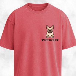 Custom Pixel Art Frenchie Pocket Design T Shirt Gift For Dog Lover