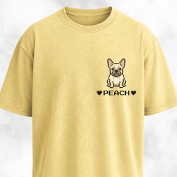 Custom Pixel Art Frenchie Pocket Design T Shirt Gift For Dog Lover