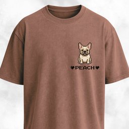 Custom Pixel Art Frenchie Pocket Design T Shirt Gift For Dog Lover