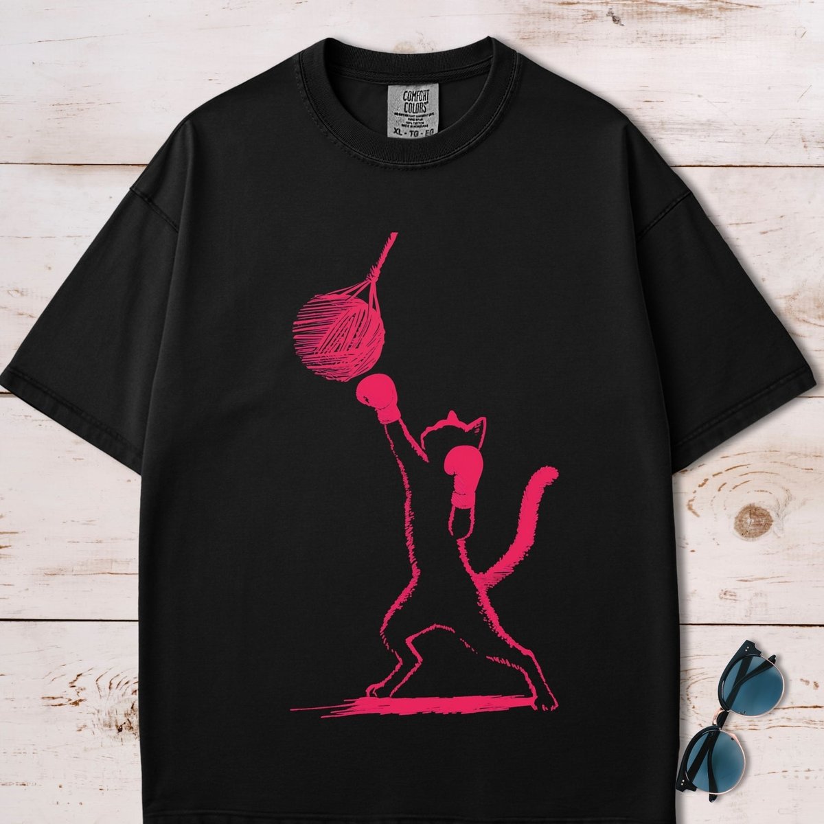 Boxing Cat T Shirt Gift For Cat Lover