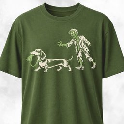 Dachshund With Zombie Hand T Shirt Gift For Dog Lover