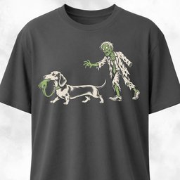 Dachshund With Zombie Hand T Shirt Gift For Dog Lover