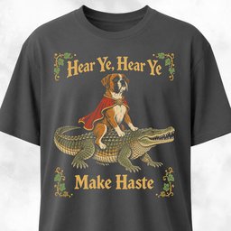 Boxer Riding A Crocodile T Shirt Gift For Dog Lover