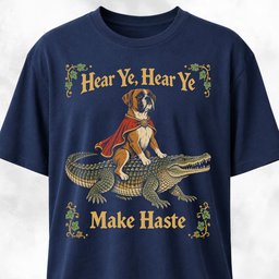 Boxer Riding A Crocodile T Shirt Gift For Dog Lover
