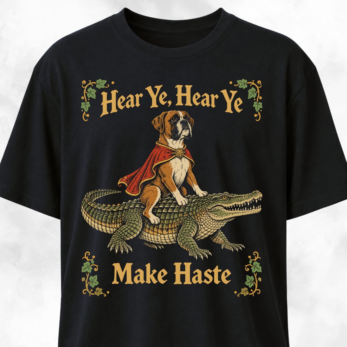 Boxer Riding A Crocodile T Shirt Gift For Dog Lover